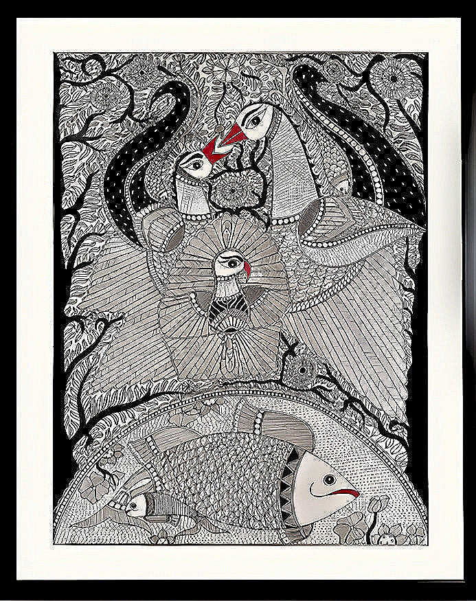 River of Life - Madhubani Painting