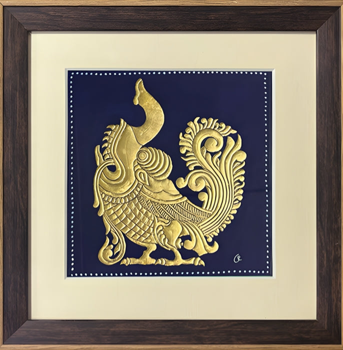 Yalli Pakshi - Mysore Painting (22KT Gold Leaf)