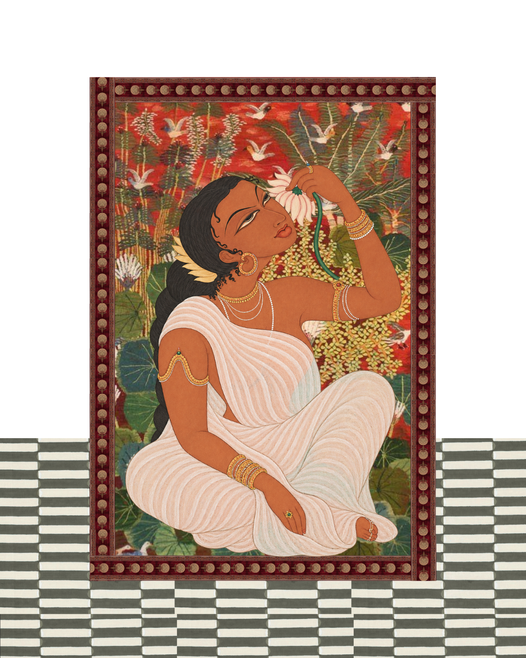 'The Garden of Grace' - A Set of Three Indian Prints