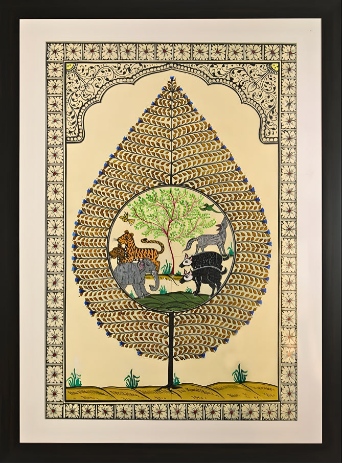 Sacred Continuum: Tree of Life – Orissa Pattachitra Painting