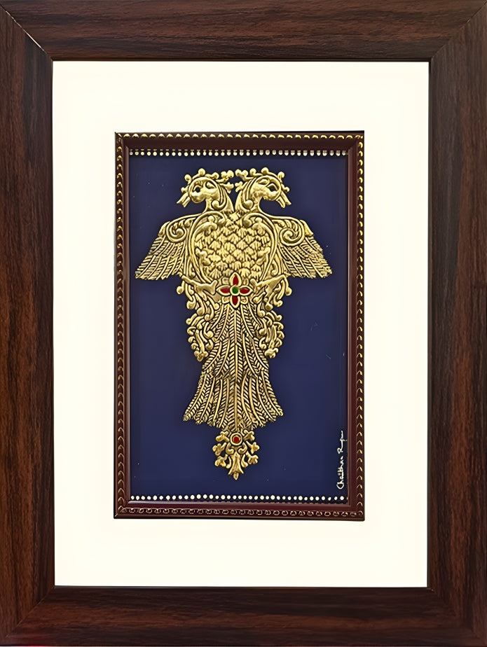 Gandaberunda – Mysore Painting (22KT Gold Leaf)