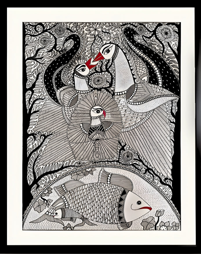 River of Life - Madhubani Painting