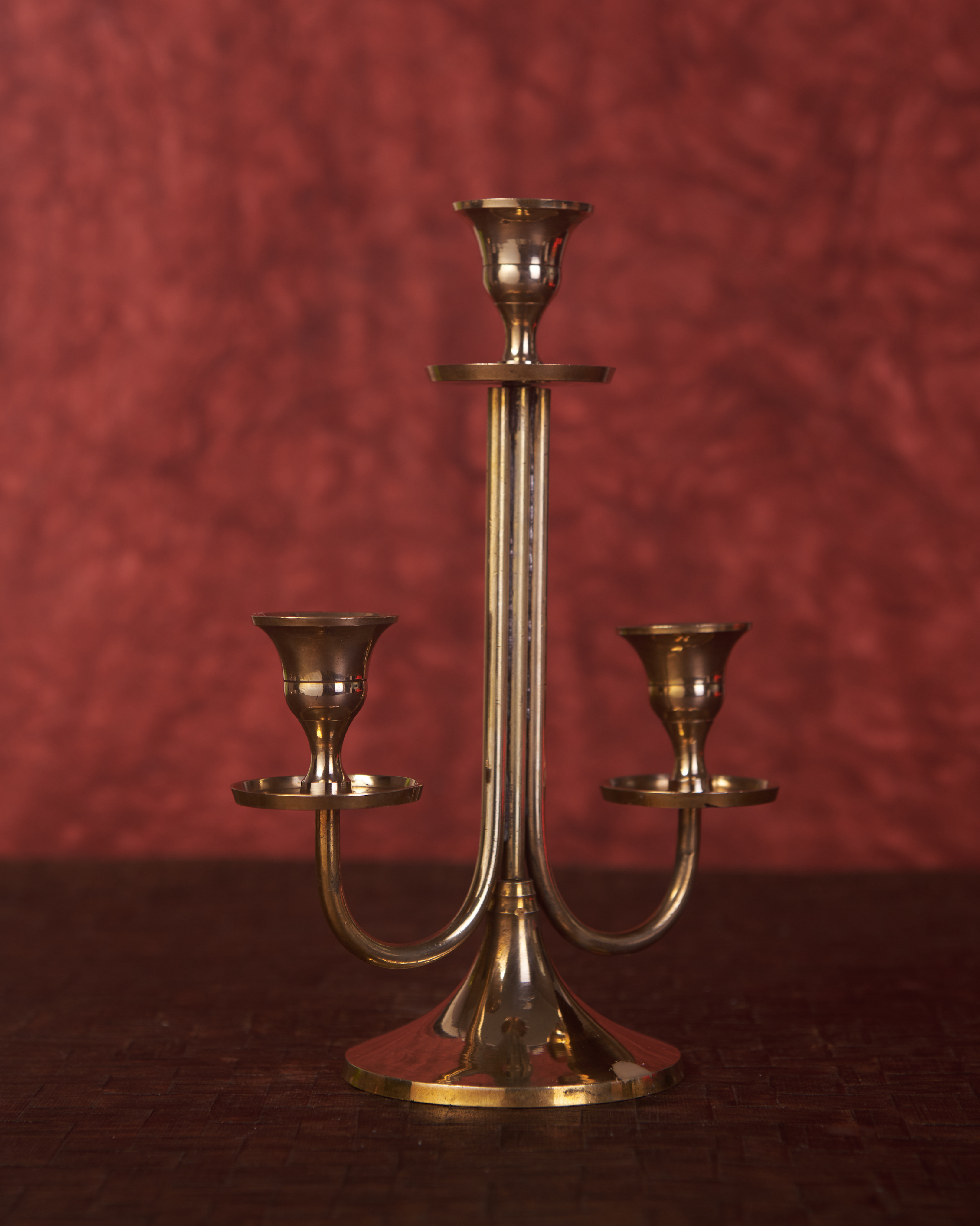 Victorian brass triple candelabra tall three arm candle holder elegant vintage home decor