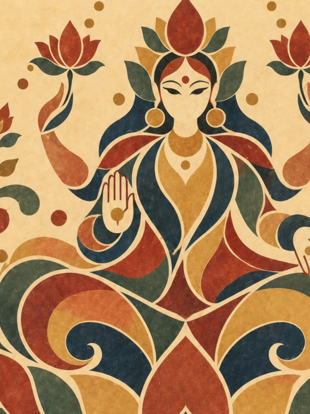 Rangoli Art Print – Lakshmi Upon the Lotus