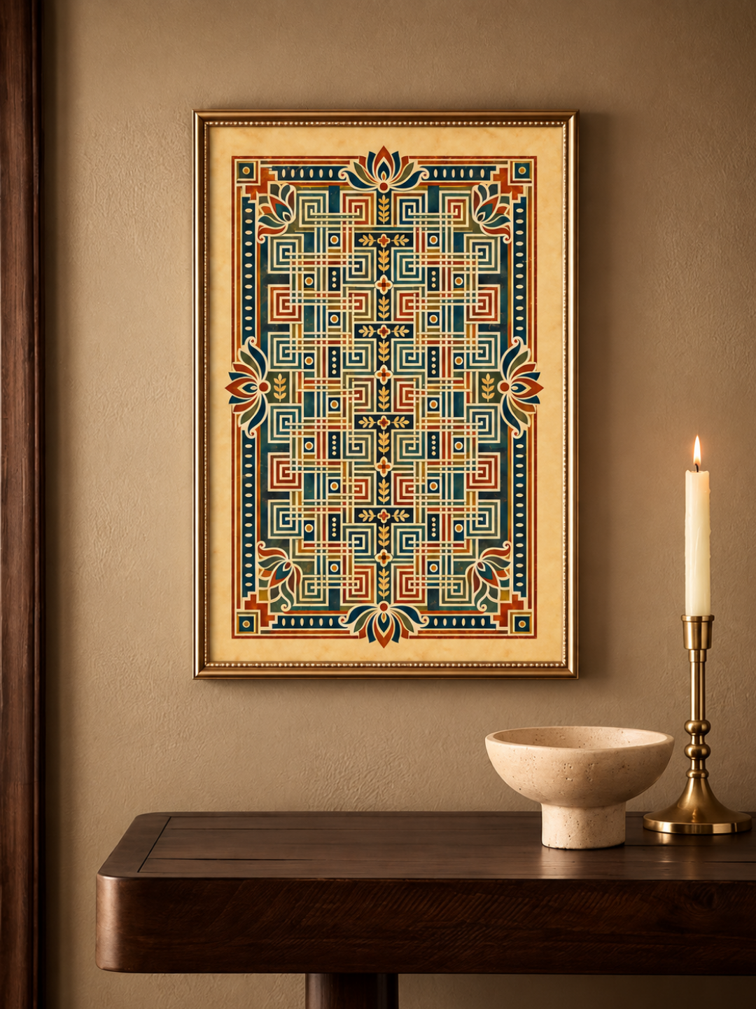 Rangoli Art Print – The Woven Labyrinth