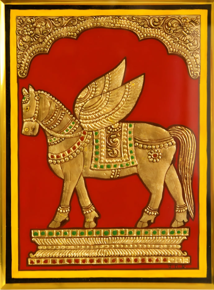Pegasus - Mysore Paintings (22KT Gold Leaf)