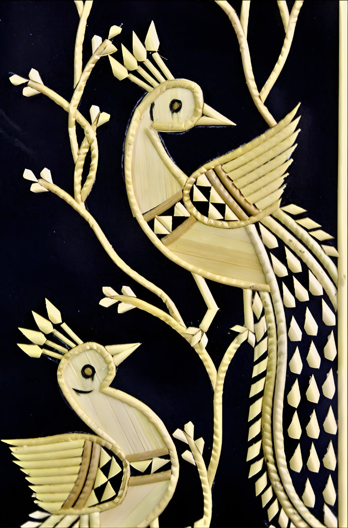 Tree of Life with Peacock – Sikki Heritage Art