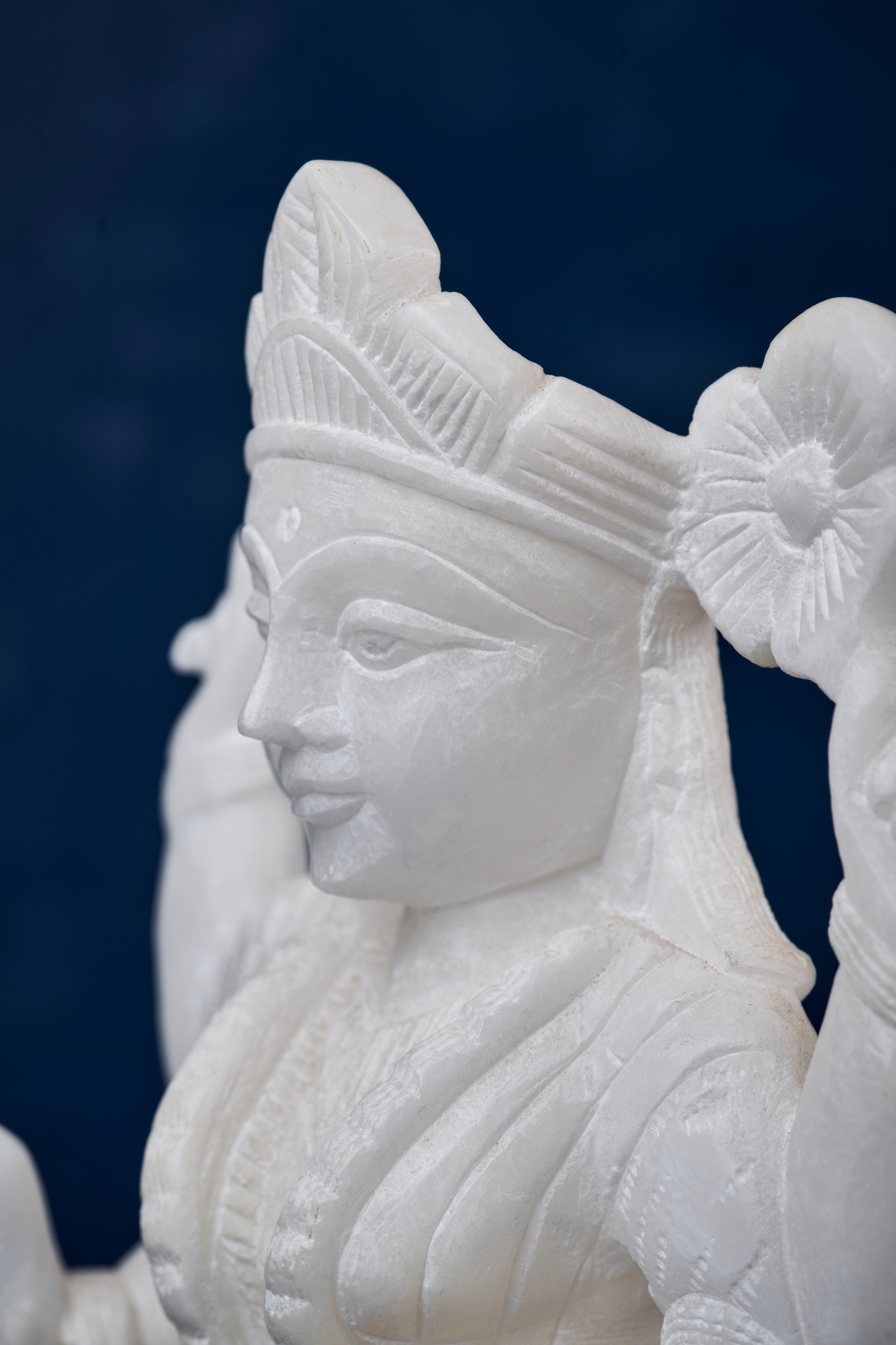 White Stone Lakshmi Goddess Statue