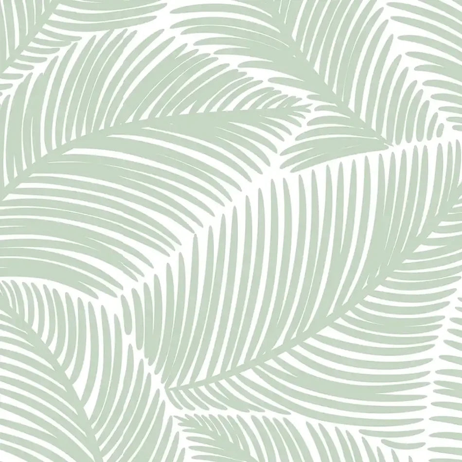 Nomadic spirit banjara green wallpaper - Customized leaf patterned wallpaper buy now