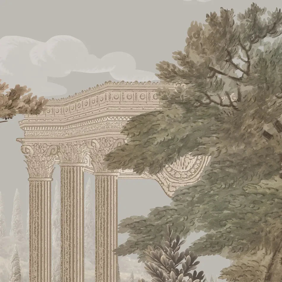 Twilight Haven Sandhya wallpaper - indian traditional forest wallpaper for living room