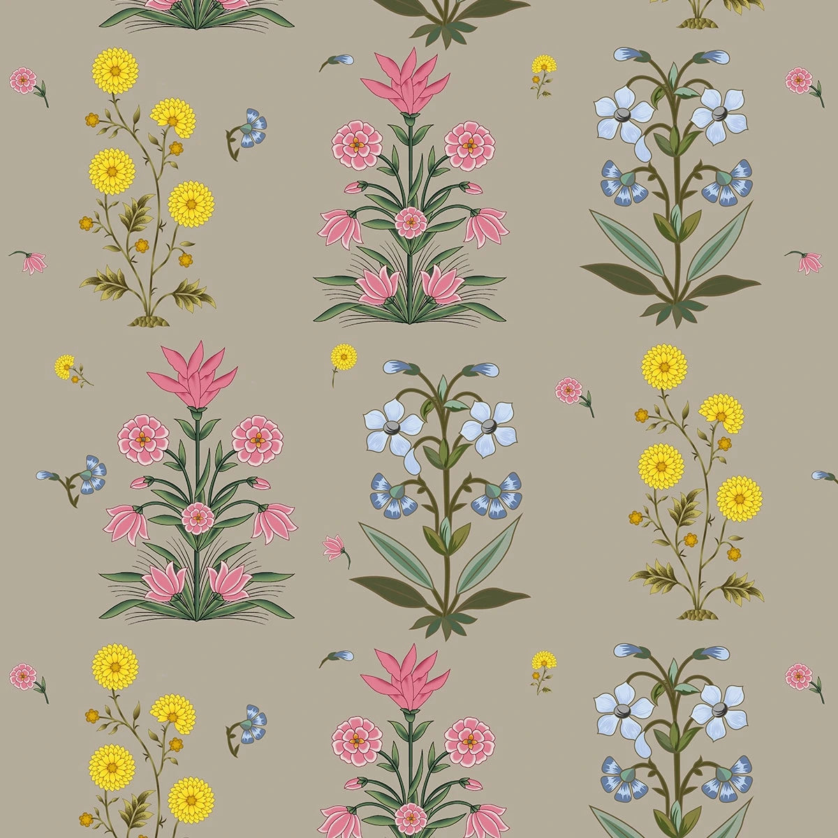 Floral Abundance: "Smriti" Wallpaper (Olive)