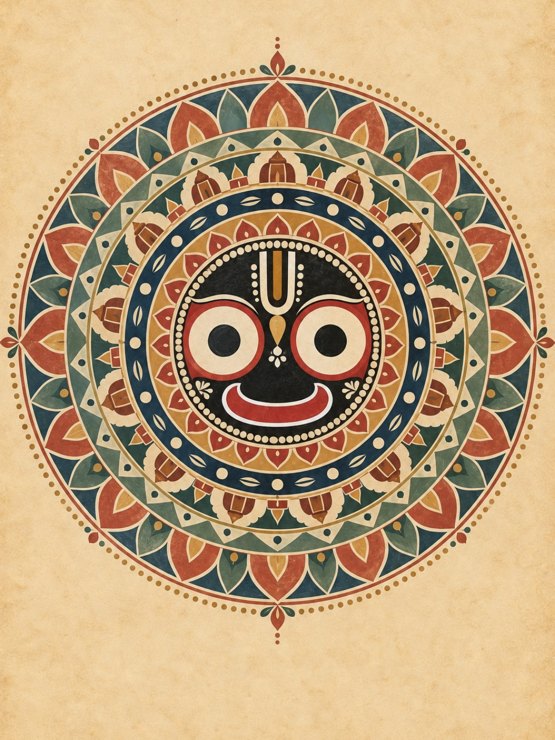 Rangoli Art Print – The Radiant Gaze of Jagannath