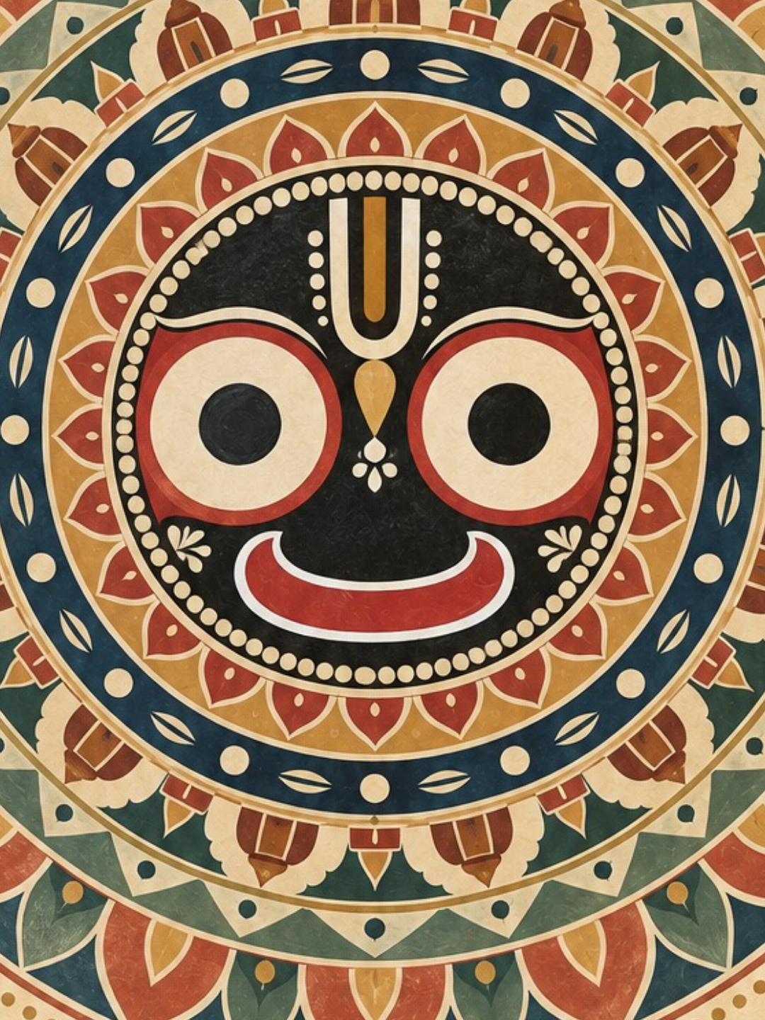 Rangoli Art Print – The Radiant Gaze of Jagannath