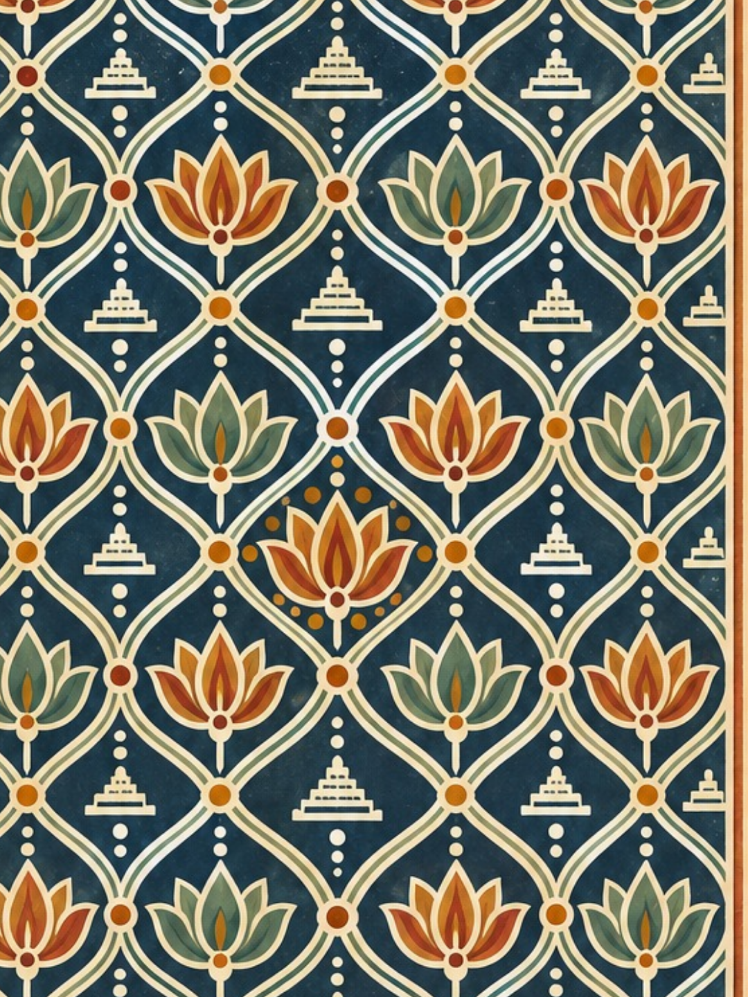 Rangoli Art Print – The Lotus Trellis