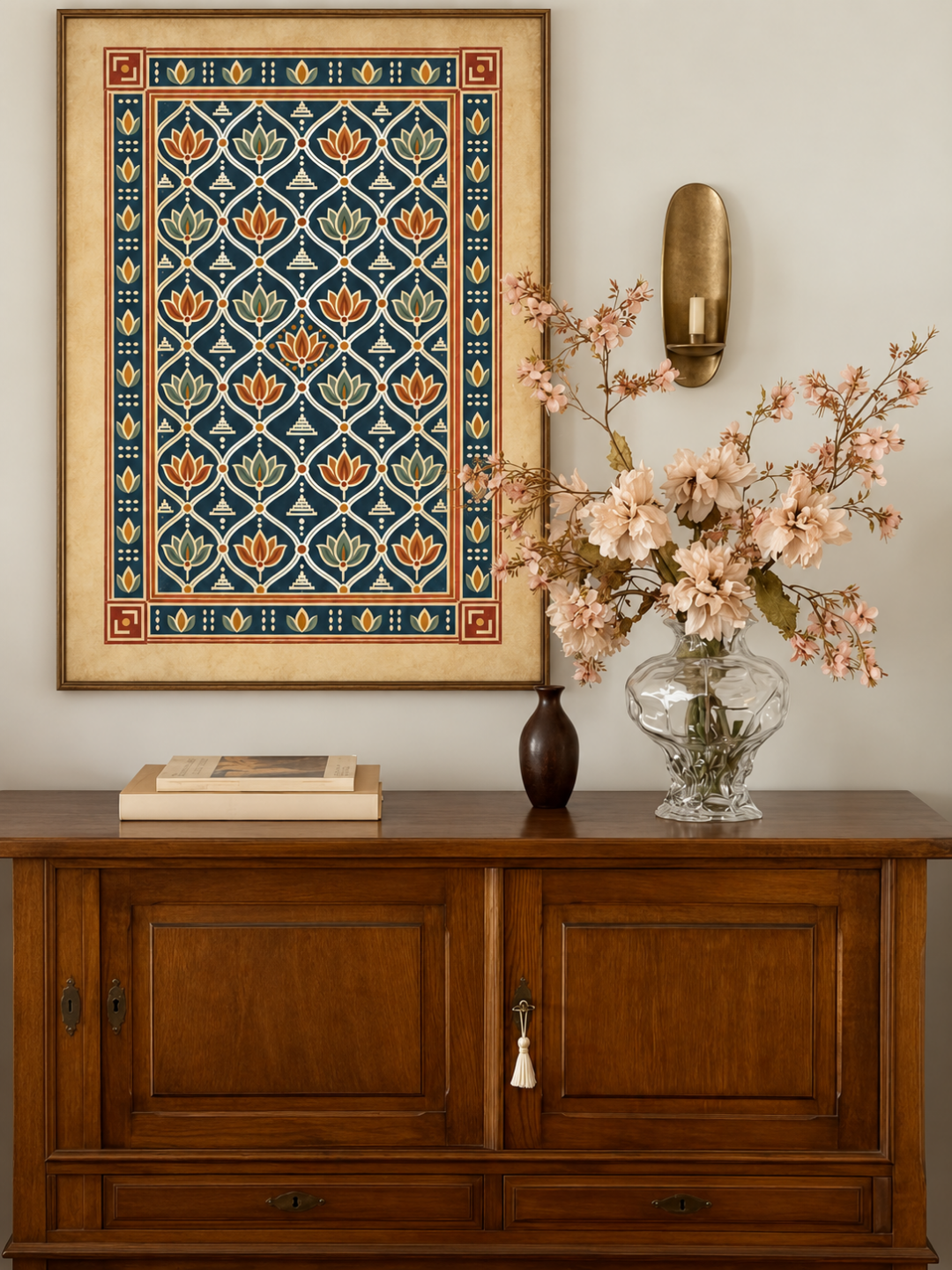 Rangoli Art Print – The Lotus Trellis