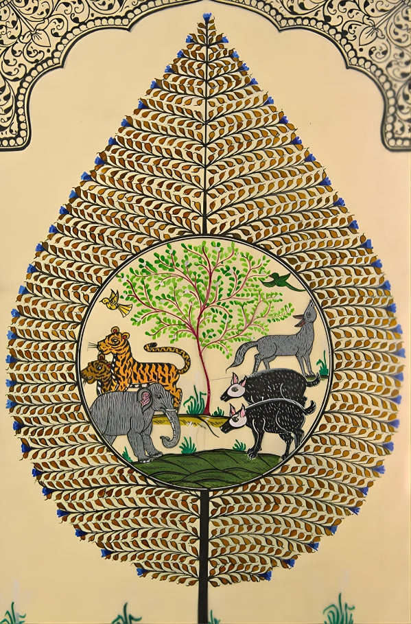 Sacred Continuum: Tree of Life – Orissa Pattachitra Painting
