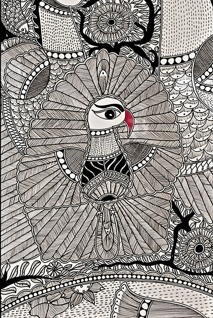 River of Life - Madhubani Painting