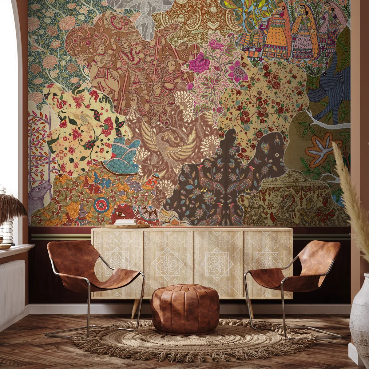 Buy Rang Rali wallpaper - customized Indian Wallpaper Inspired by Fabrics of India