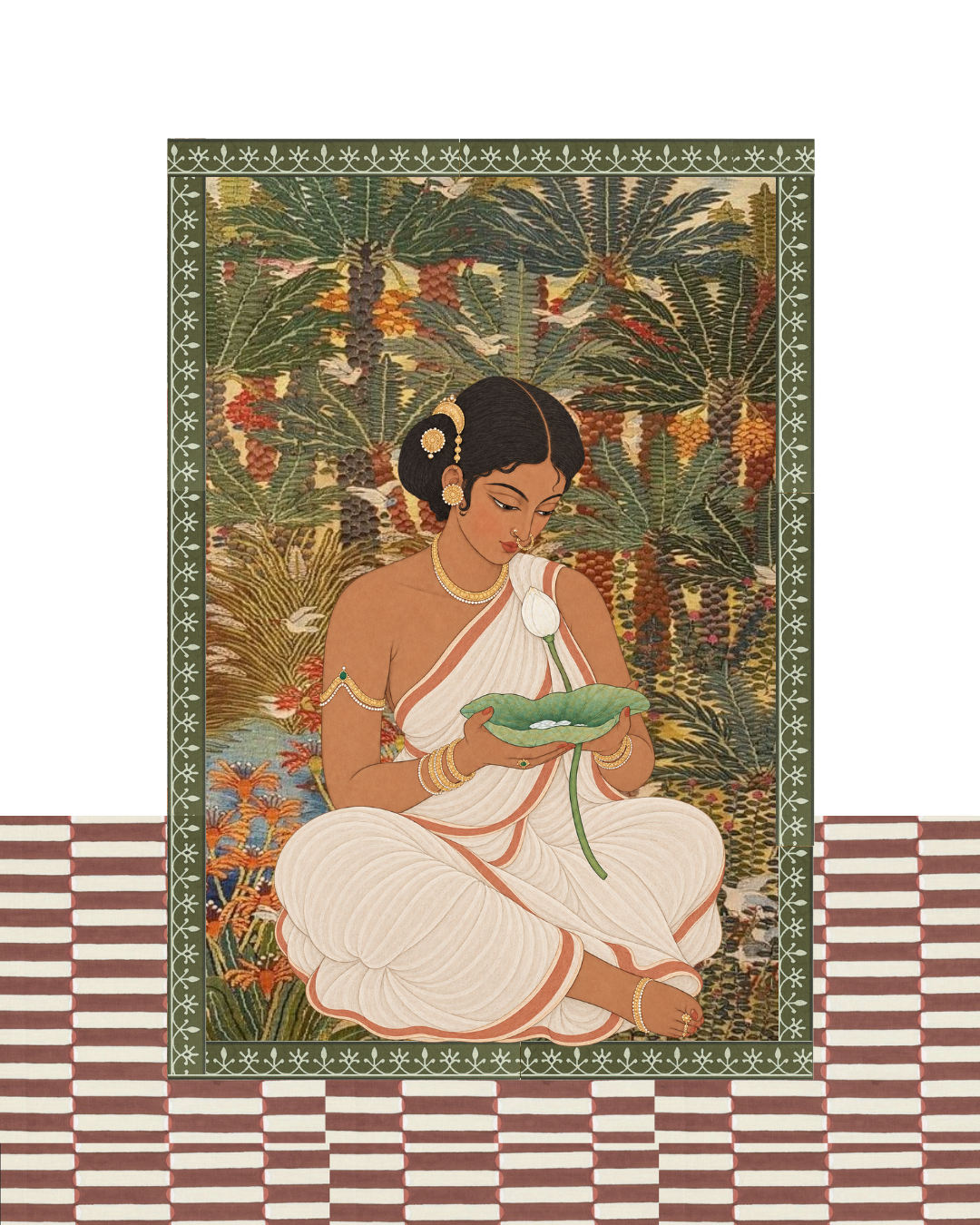 'The Garden of Grace' - A Set of Three Indian Prints