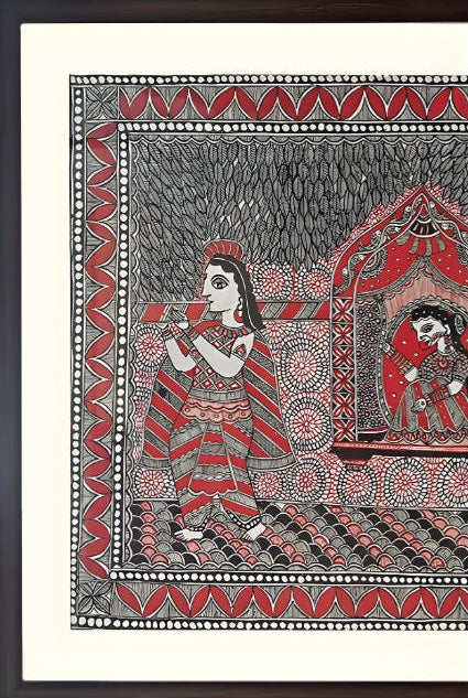 Sacred Journey: The Bridal Procession - Madhubani Painting