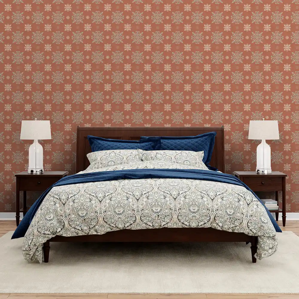 Rustic Elegance: "Rangoli Kaksh" Wallpaper