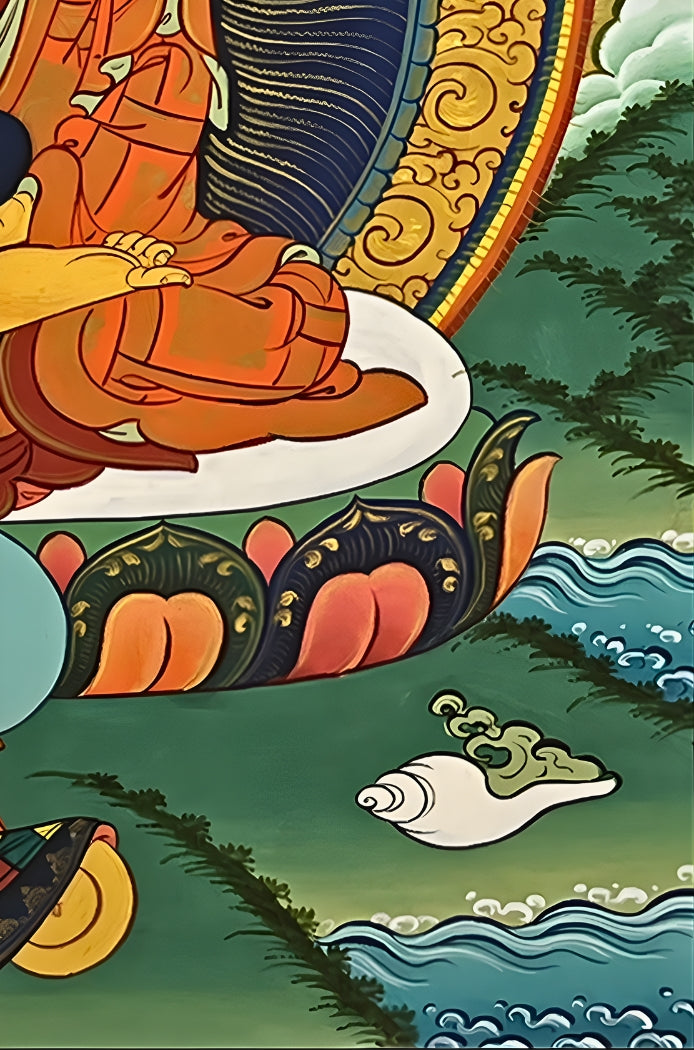 Shakyamuni in Enlightenment – Ladakh Thangka Painting
