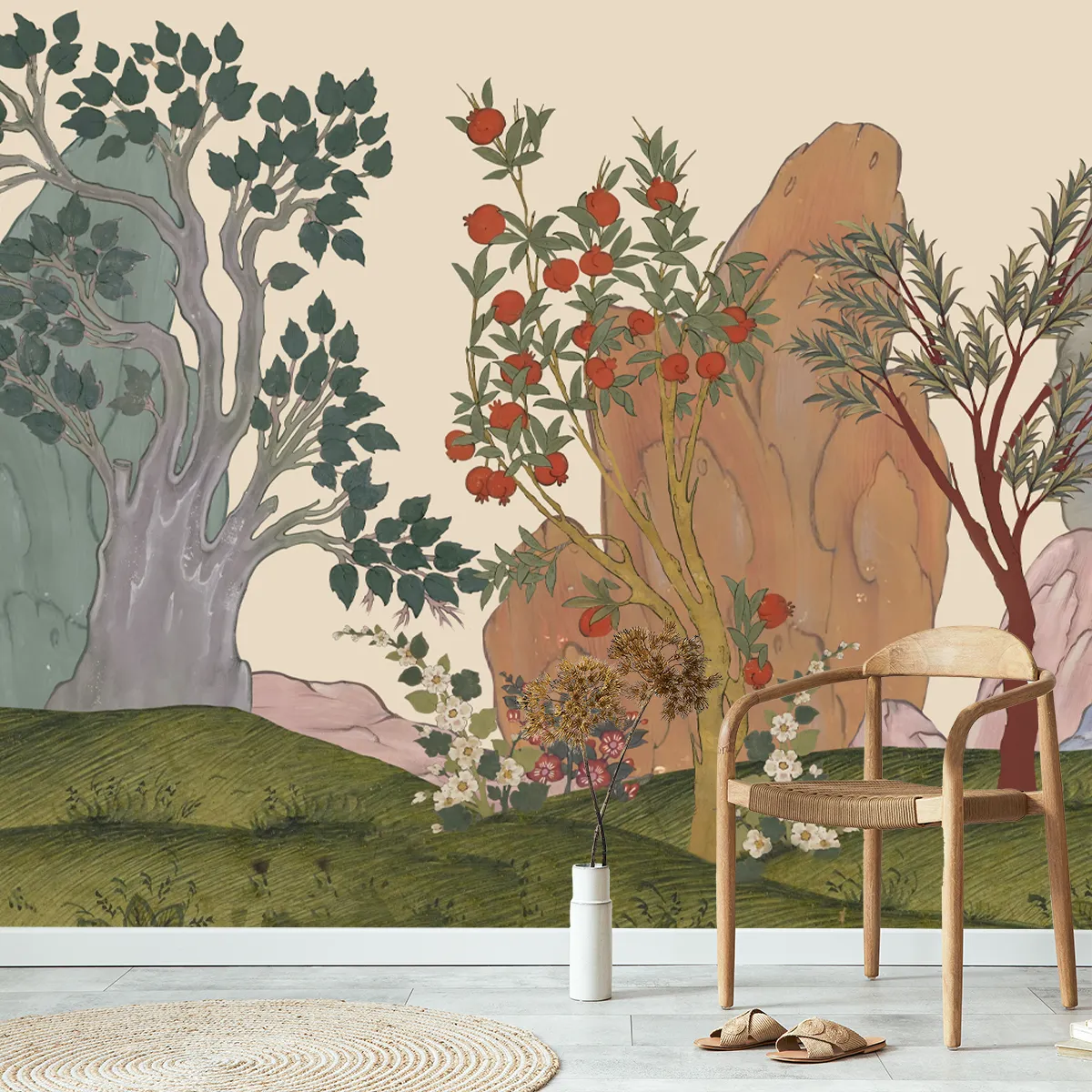 Van Raag Wallpaper - customized indian forest wallpaper for bedroom