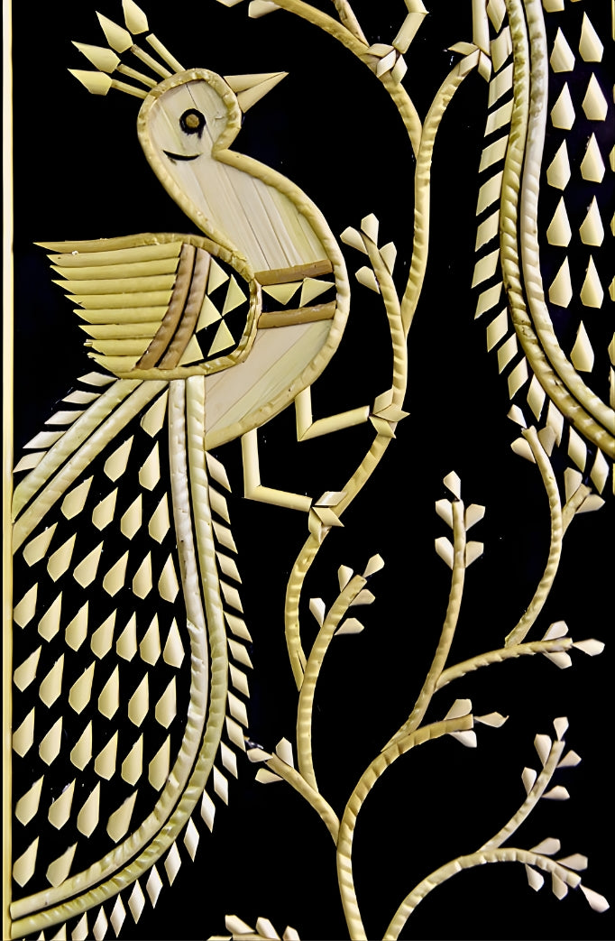 Tree of Life with Peacock – Sikki Heritage Art