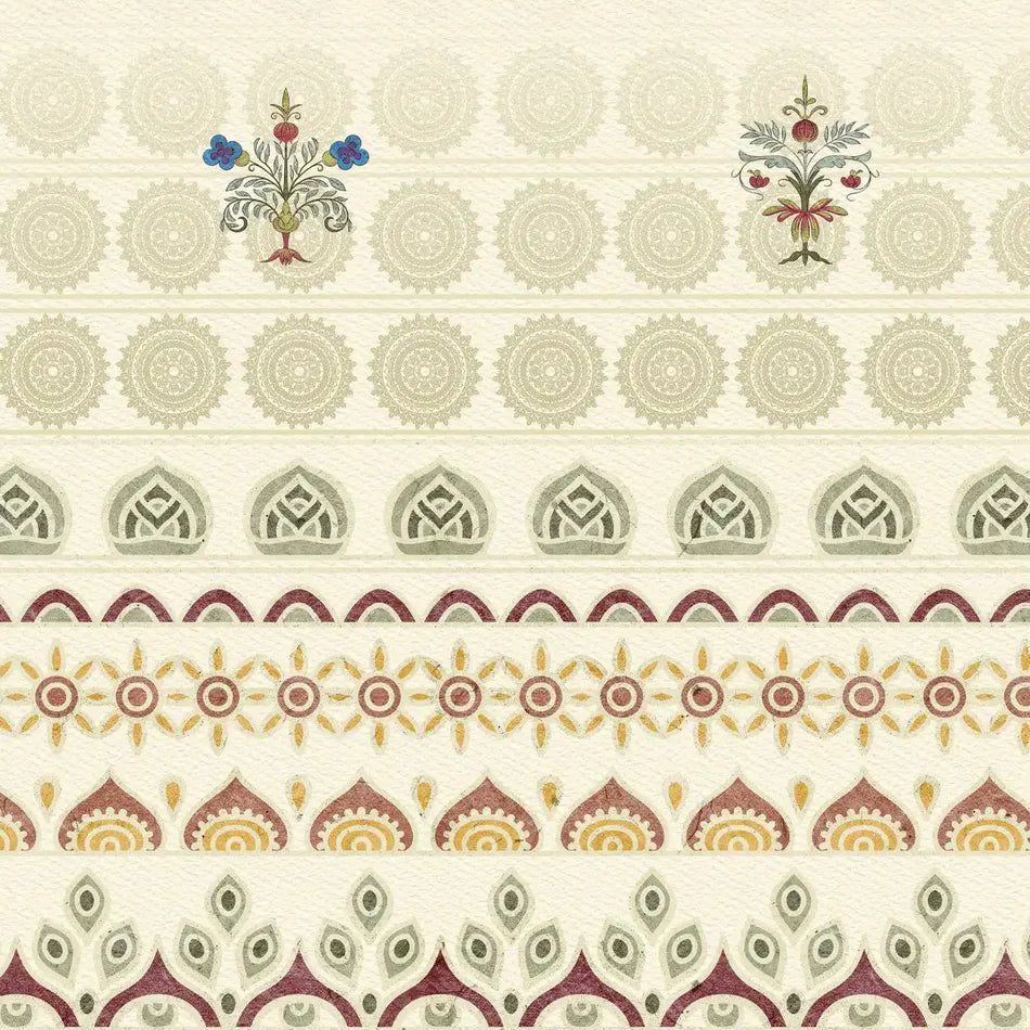 Svara: "Yellow Indian Motif" Wallpaper