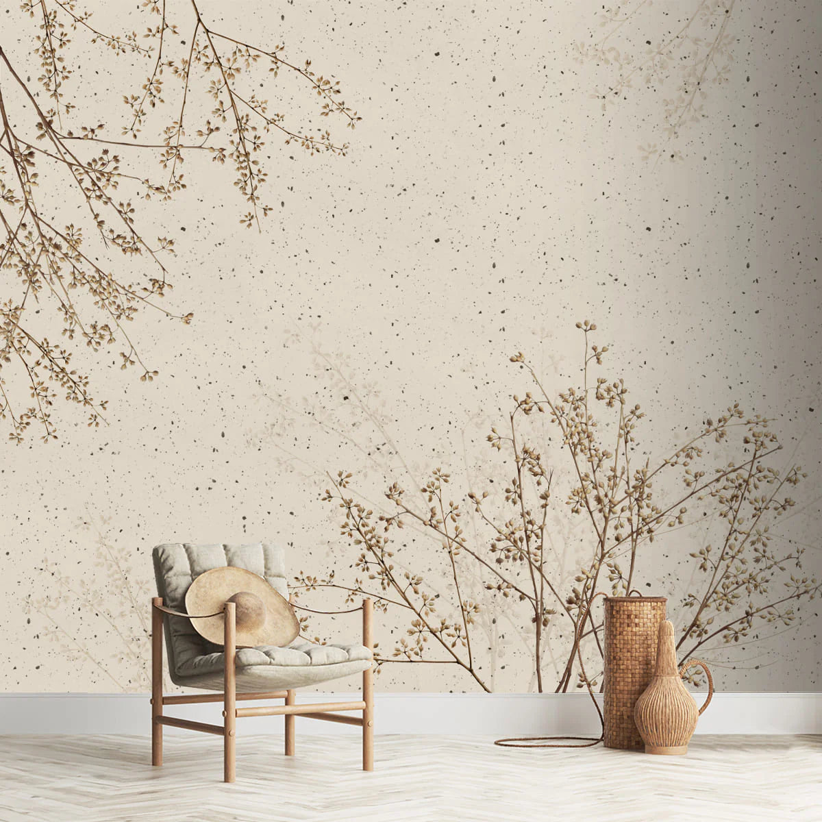 Desert Grace Botanical wallpaper - Customized minimalist botanical wallpaper
