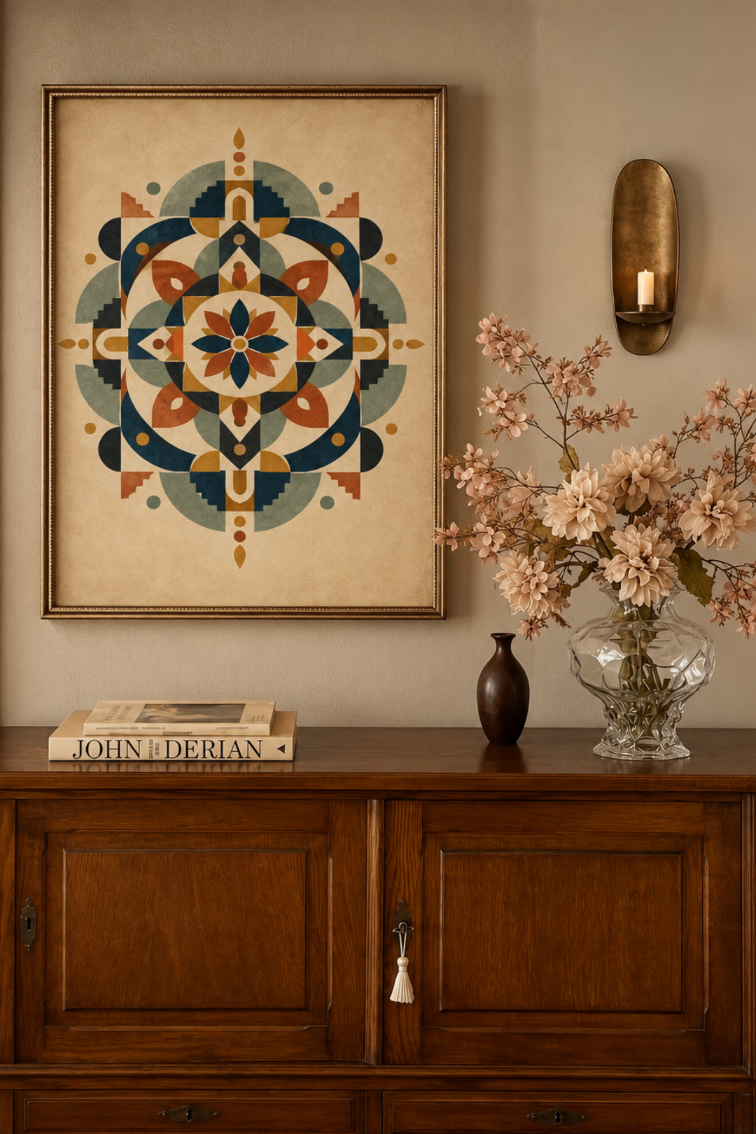 Rangoli Art Print – The Eight-Petalled Mandala