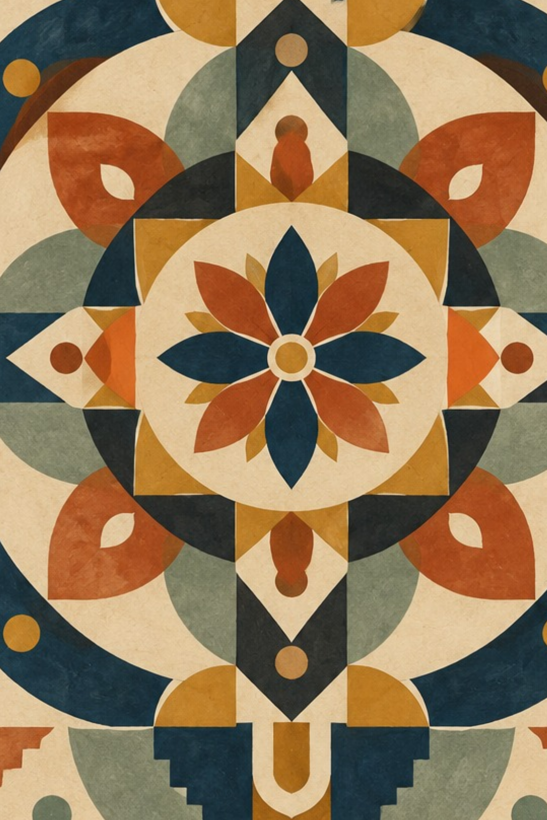 Rangoli Art Print – The Eight-Petalled Mandala