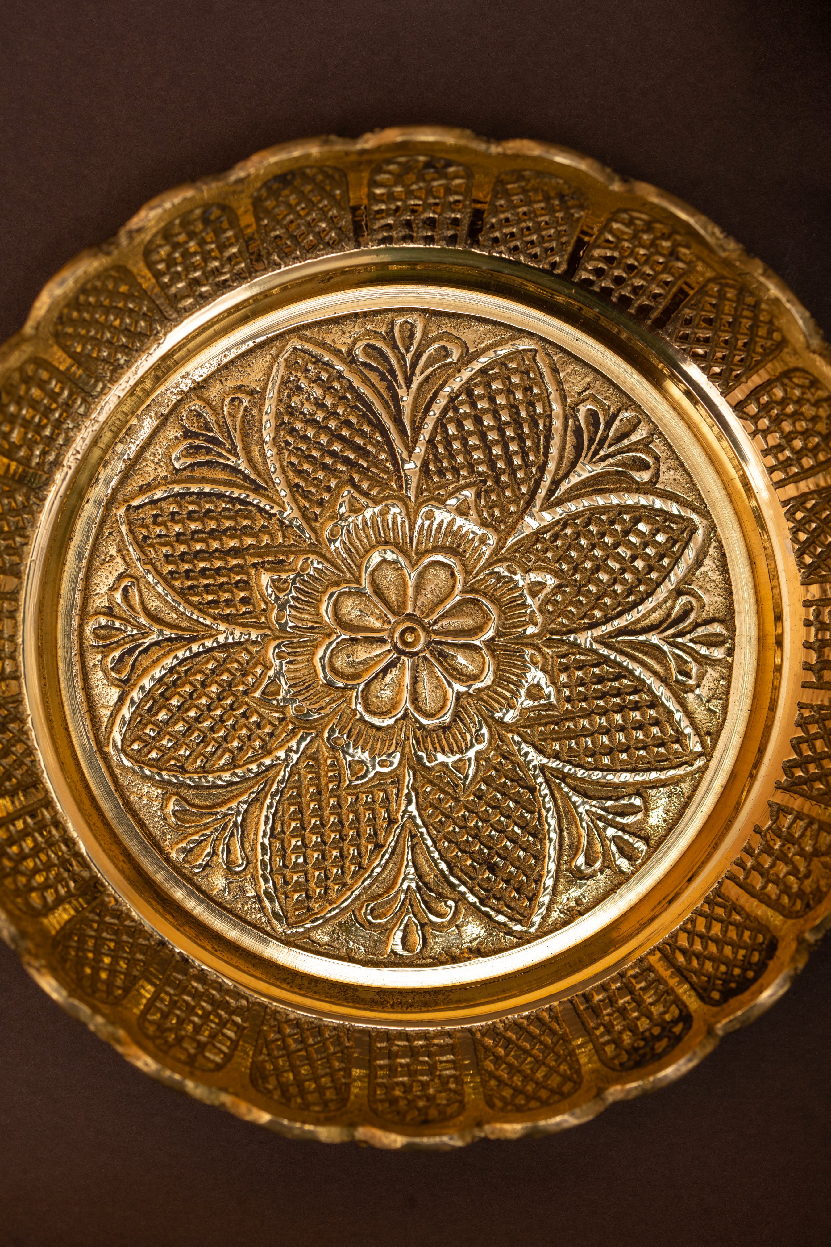 Sunflower Brass Plate (Set of 2)
