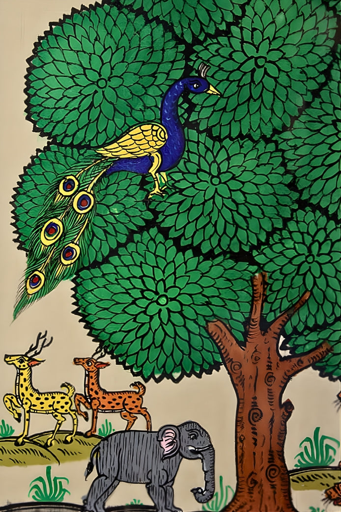 Orissa Pattachitra Tree of Life Painting