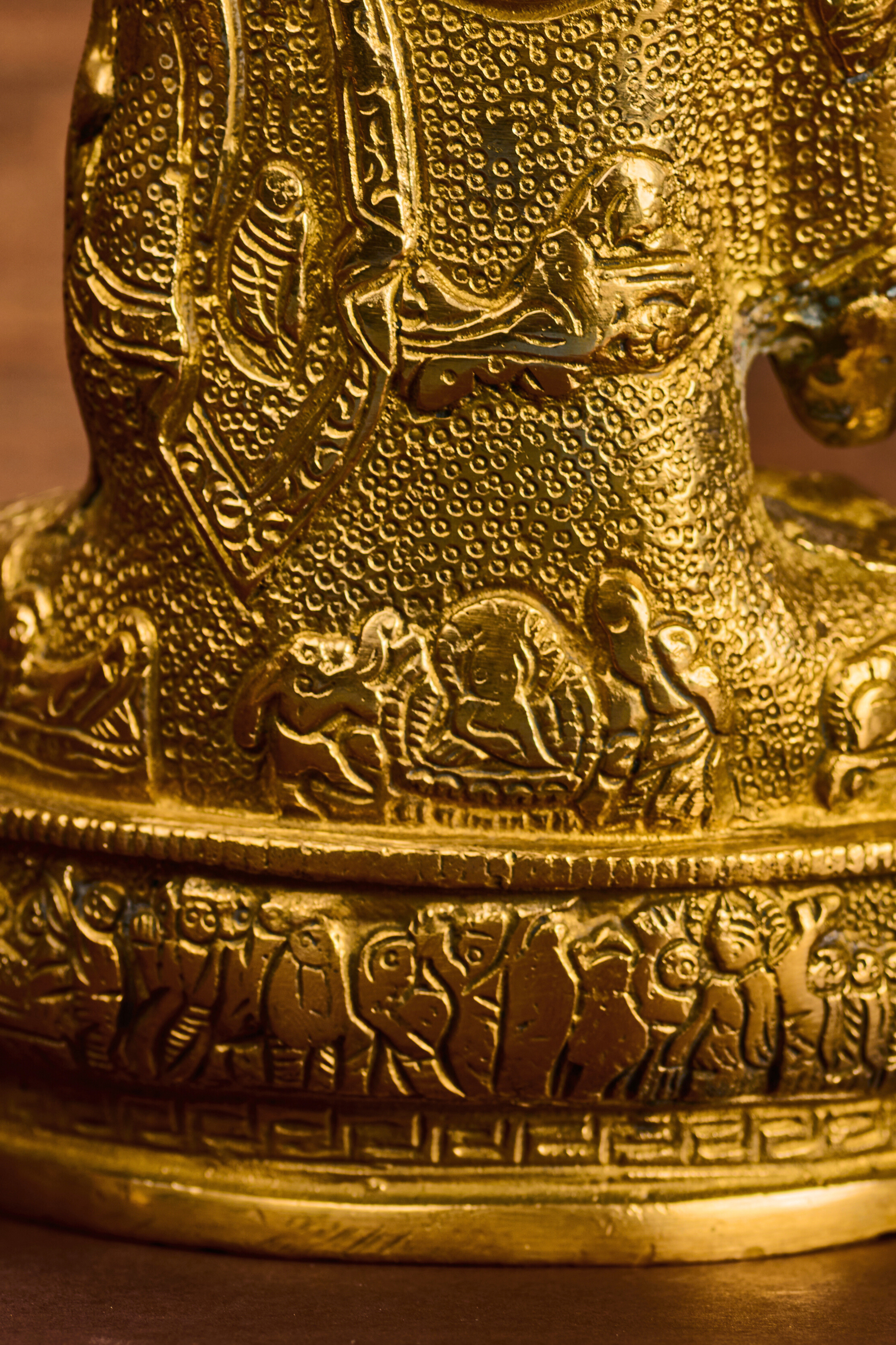 Solid Brass Buddha Sculpture in Classic Meditative Pose