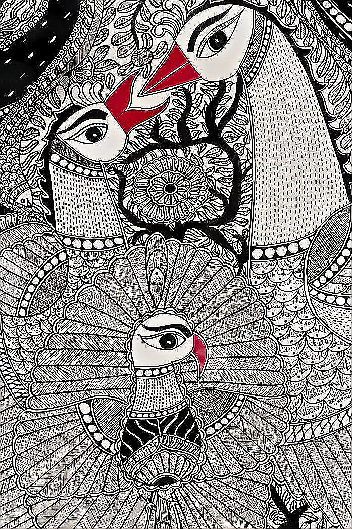 River of Life - Madhubani Painting