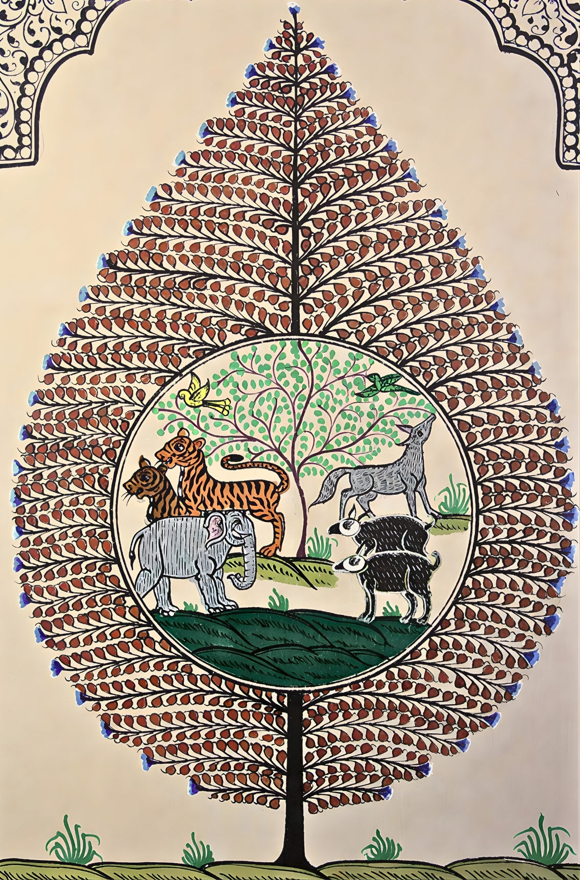 Orissa Pattachitra Tree of Life Painting