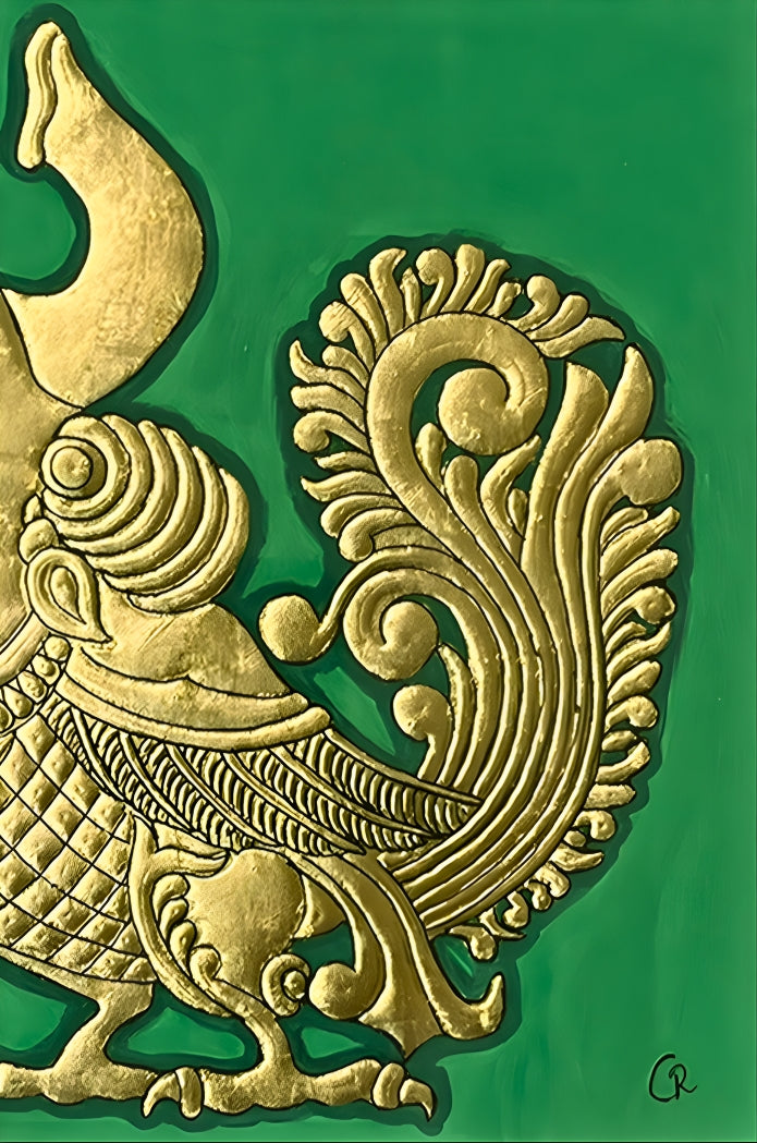 Yalli Pakshi - Mysore Paintings (22KT Gold Leaf)