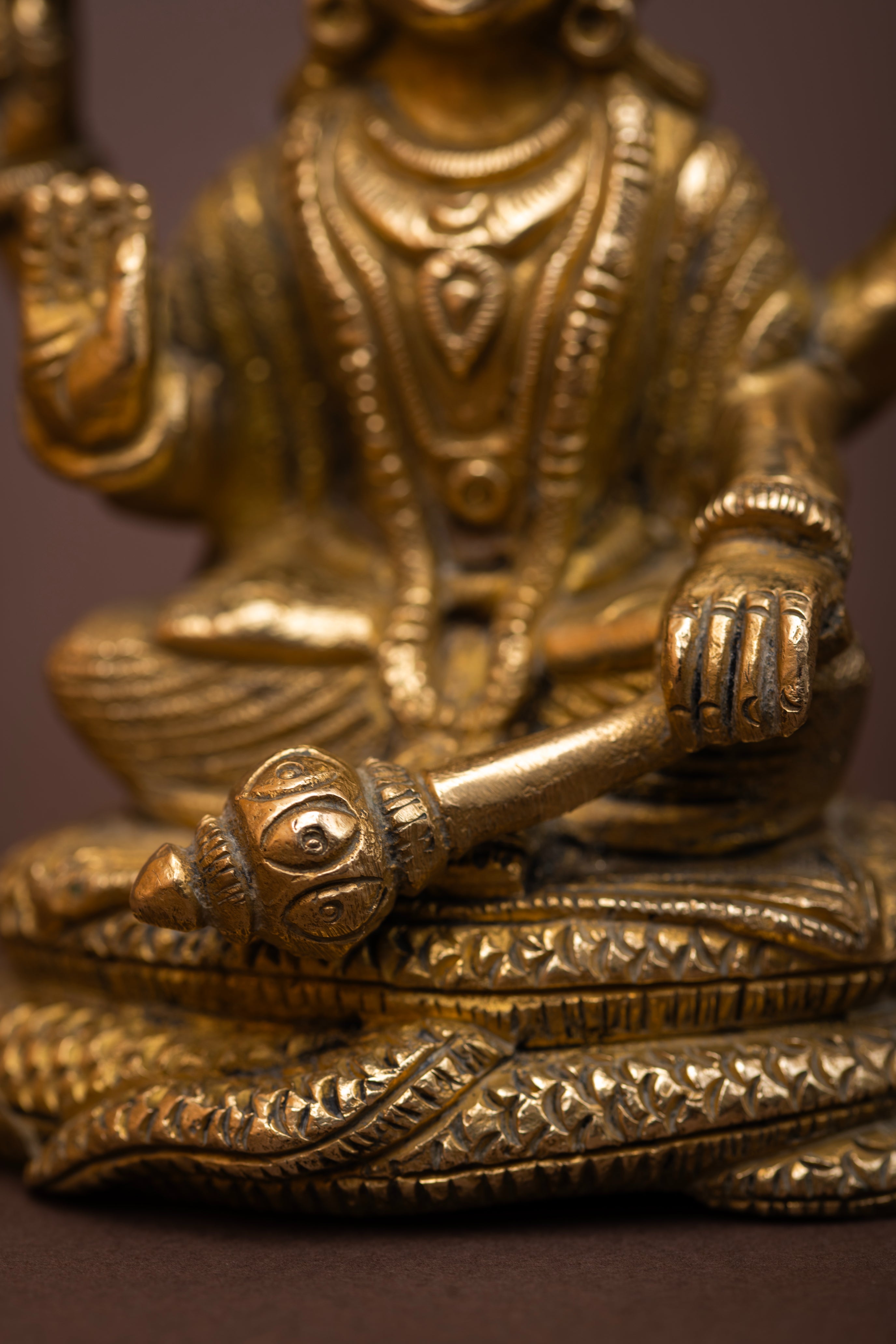 Vishnu Ananta Brass Sculpture
