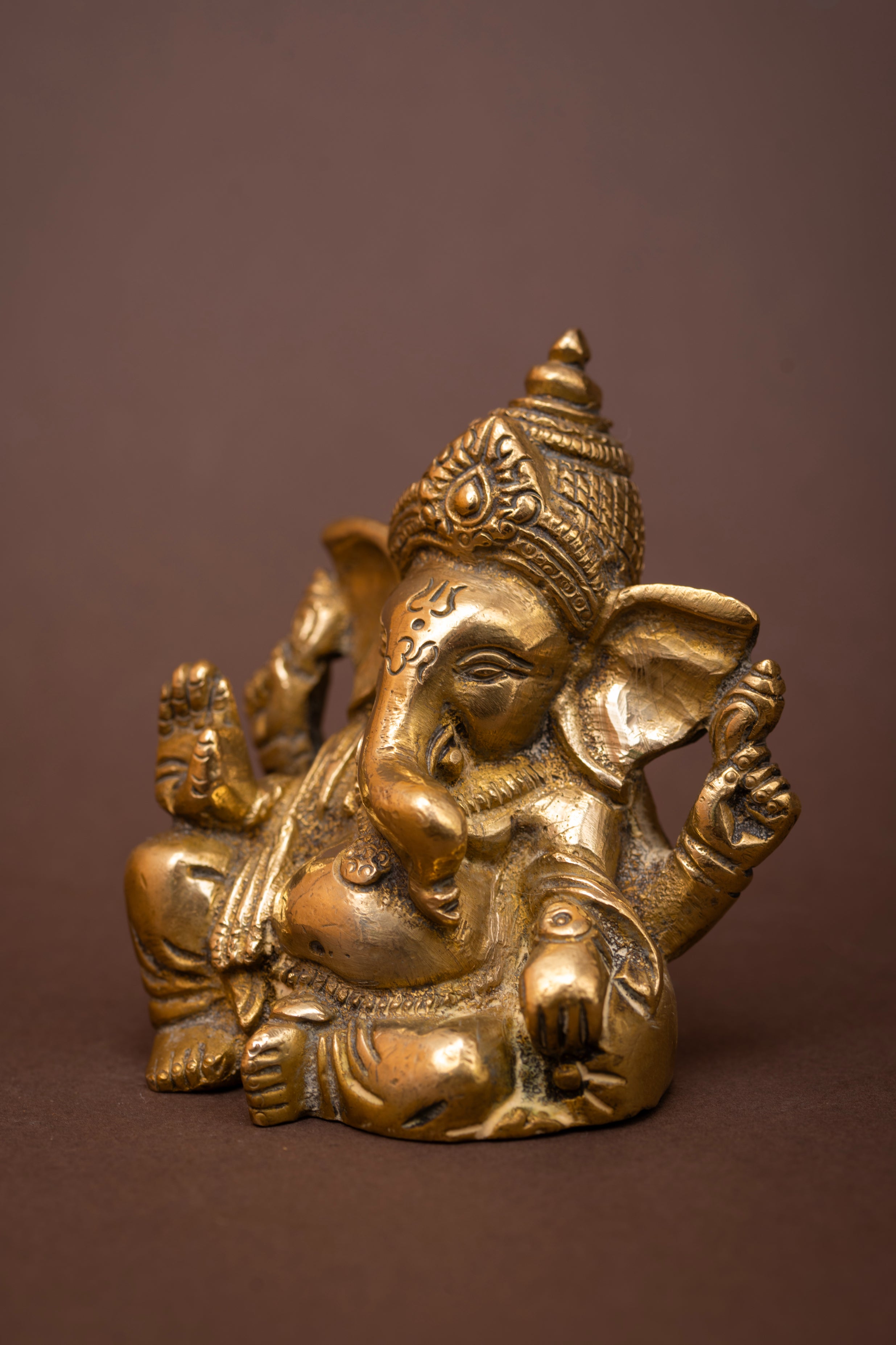 Ganapati Roop Brass Sculpture