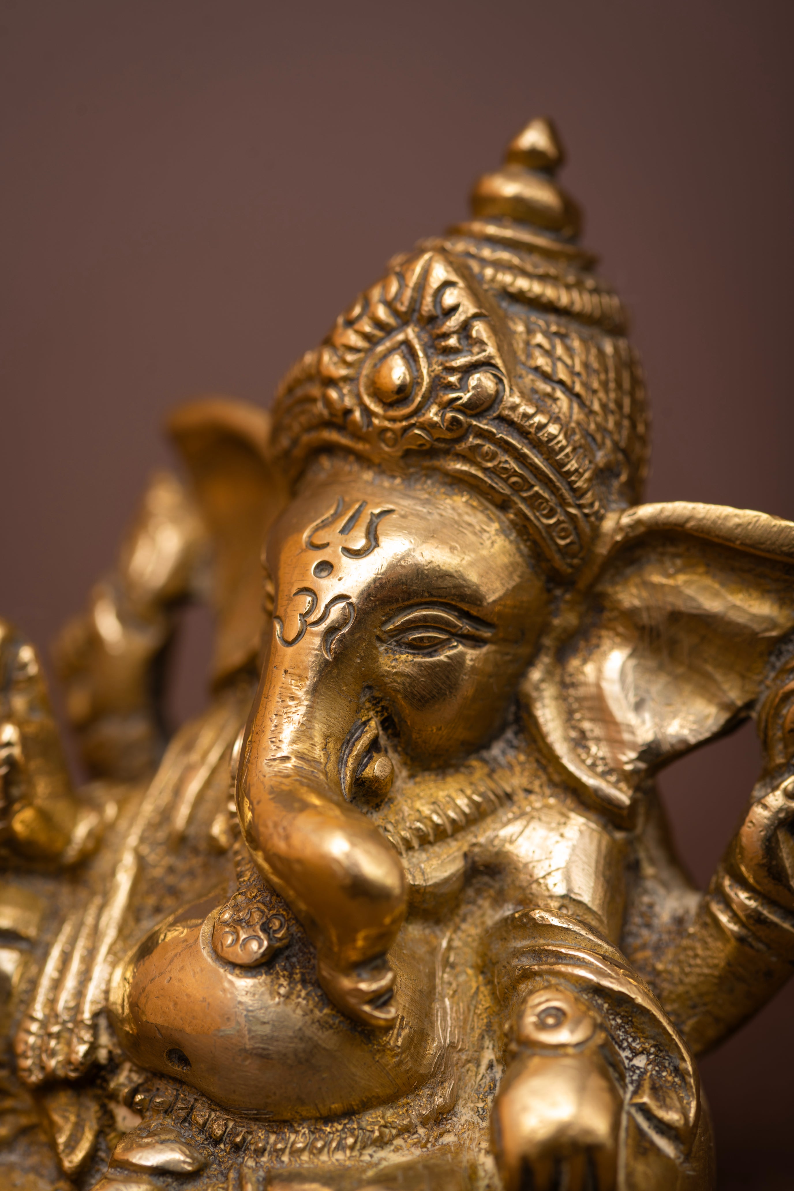 Ganapati Roop Brass Sculpture