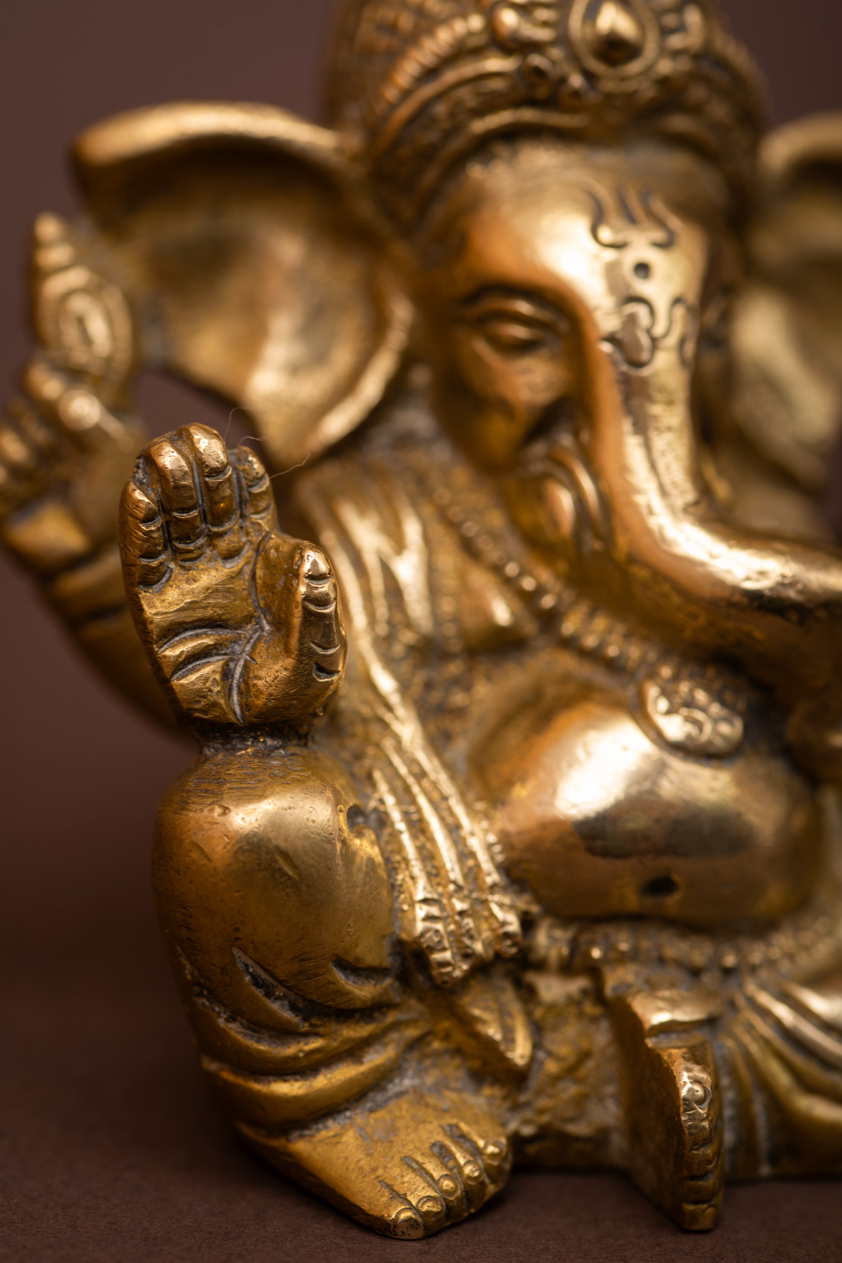 Ganapati Roop Brass Sculpture