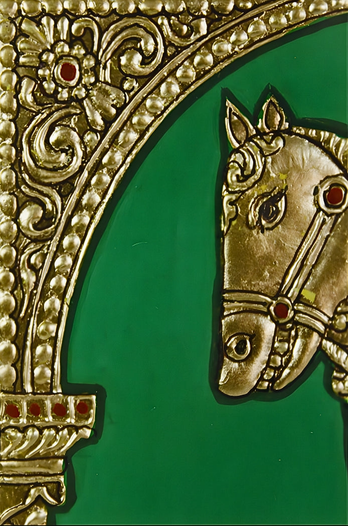 Golden Horse - Mysore Paintings (22KT Gold Leaf)
