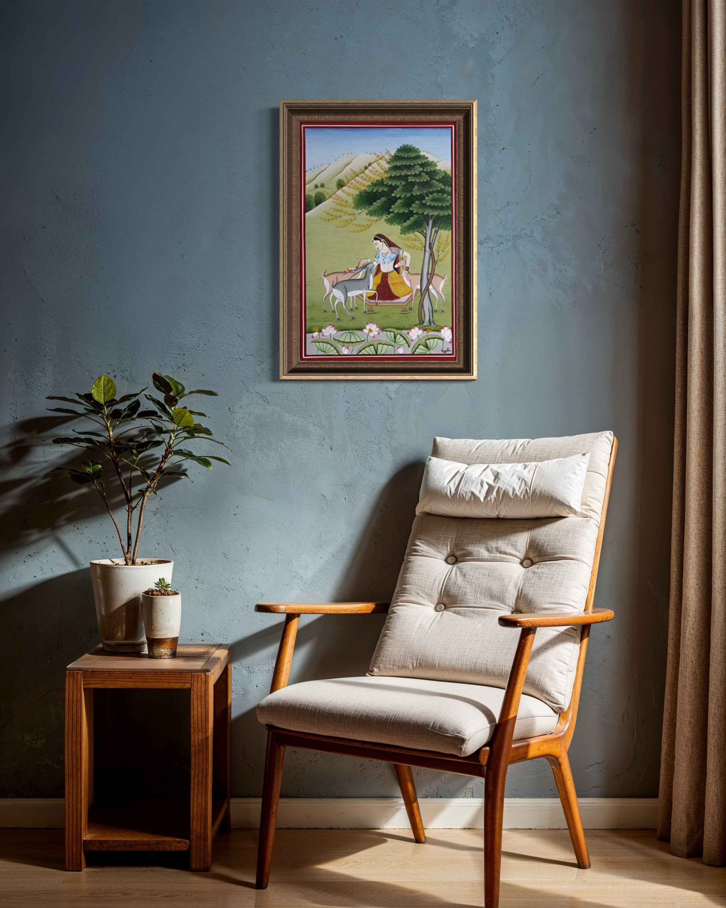 Radha in the Forest – A Kangra Miniature