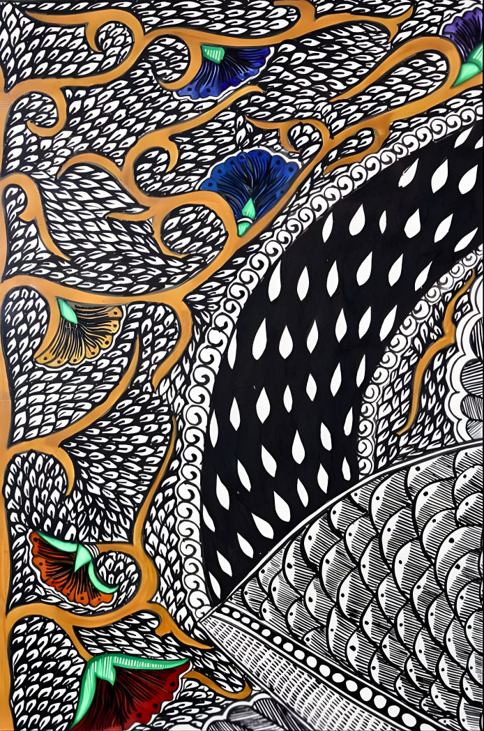 Peacock Ras – Madhubani Painting