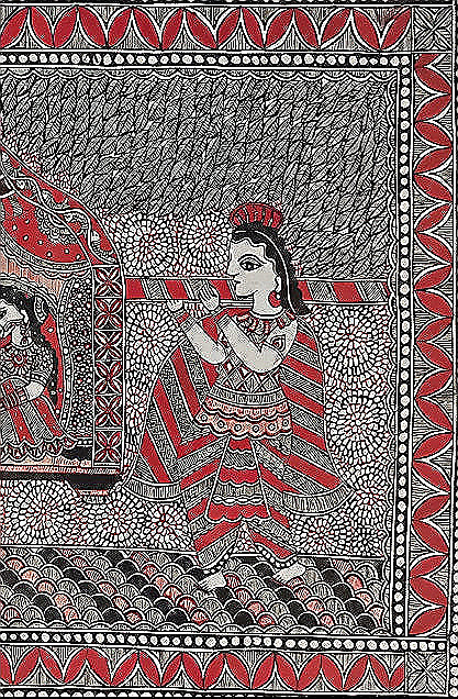 Sacred Journey: The Bridal Procession - Madhubani Painting