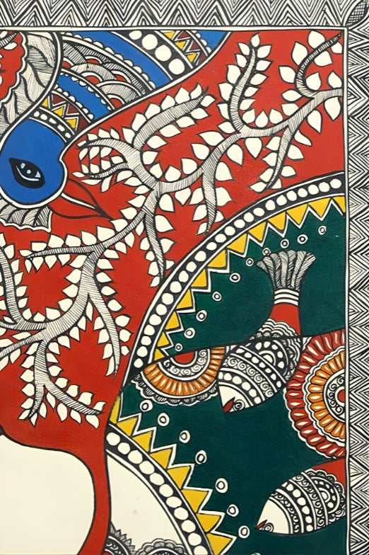 Seetha: Grace in Endurance - Madhubani Painting