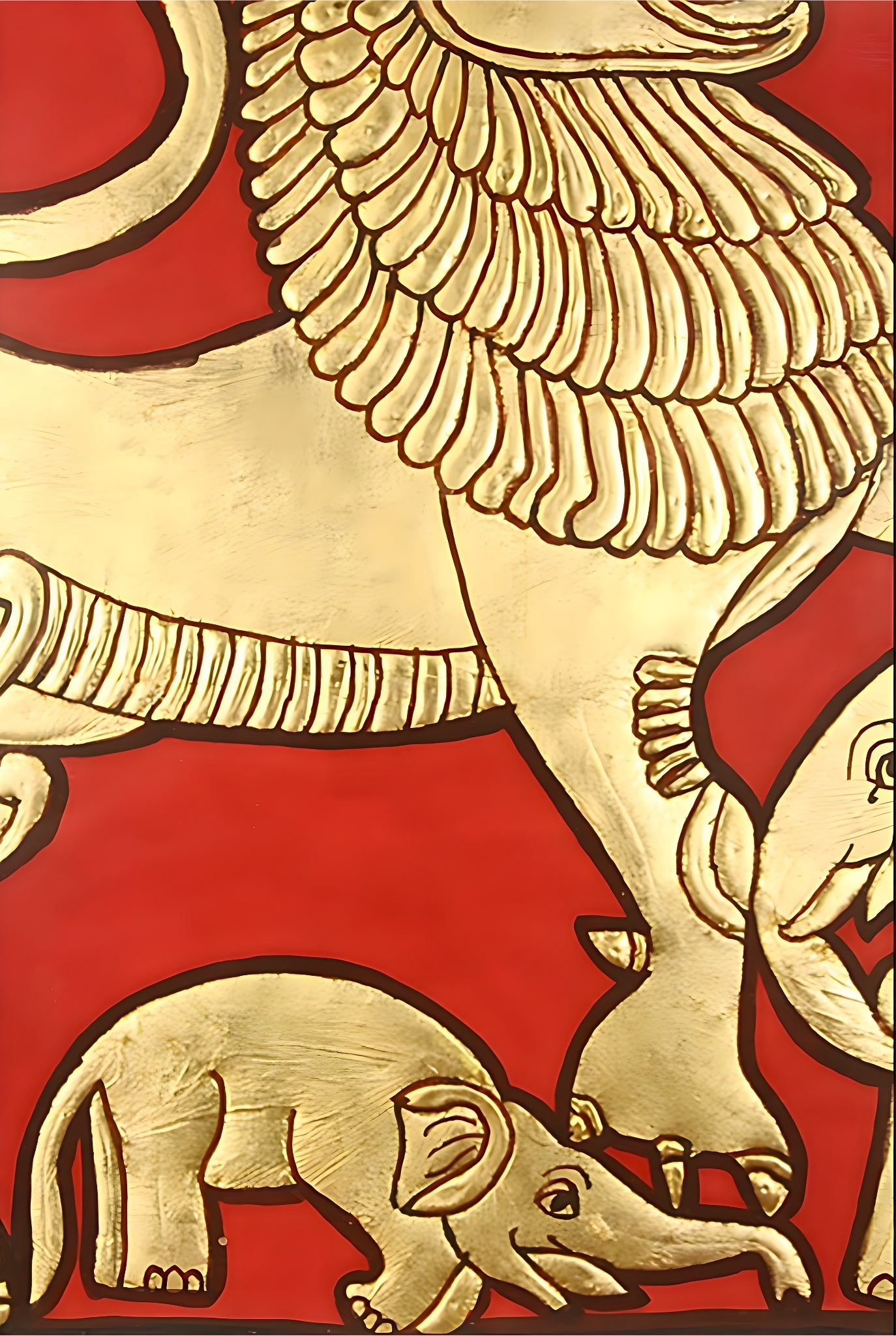 Gaja Shima - Mysore Painting (22KT Gold Leaf)