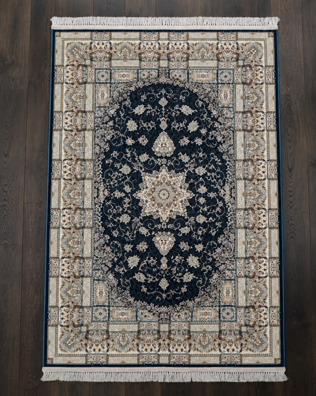 Mehr Silk & Wool Blend Carpet – Coral Floral Garden Panels