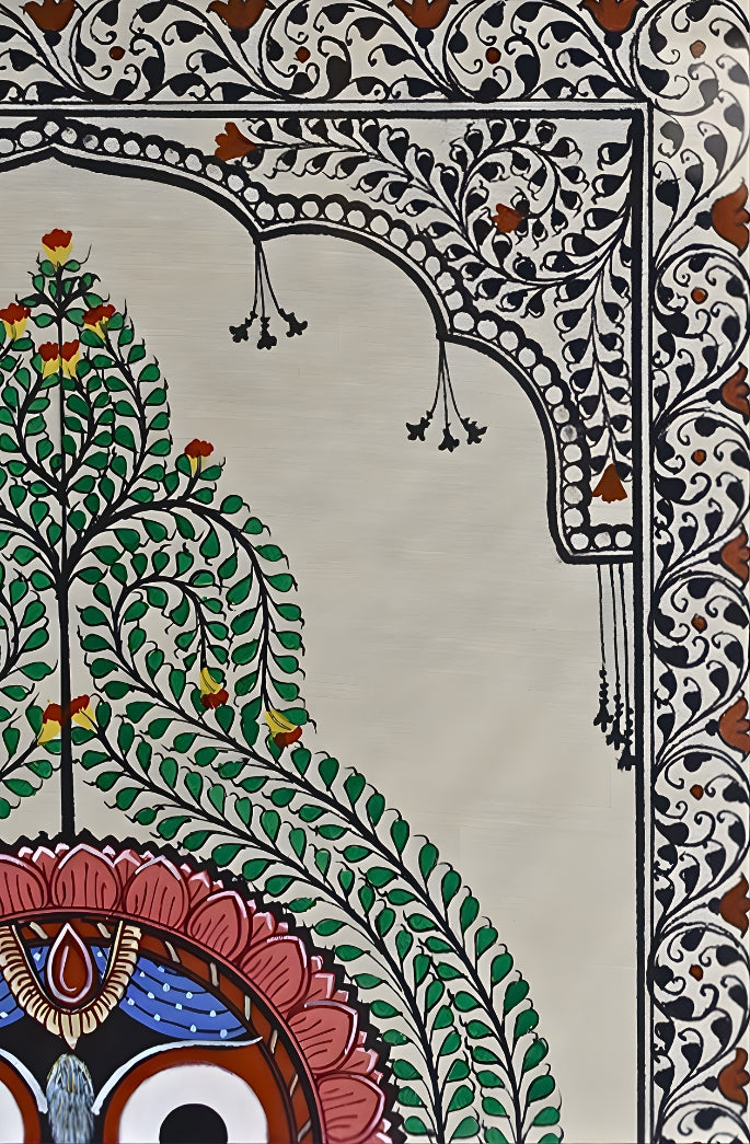 Sacred Continuum: Tree of Life Jagannatha – Orissa Pattachitra Painting